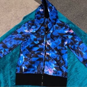 Empyre Hayden blue galaxy tech fleece jacket